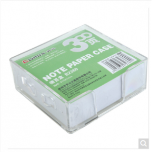 齐心 B2360 简便易取便签盒（配纸94*87mm） 透明 单位：盒